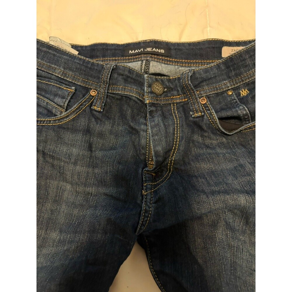 Mavi Women's Zach Straight Leg Jeans, Mid Rise, Medium Wash, Size 30/31